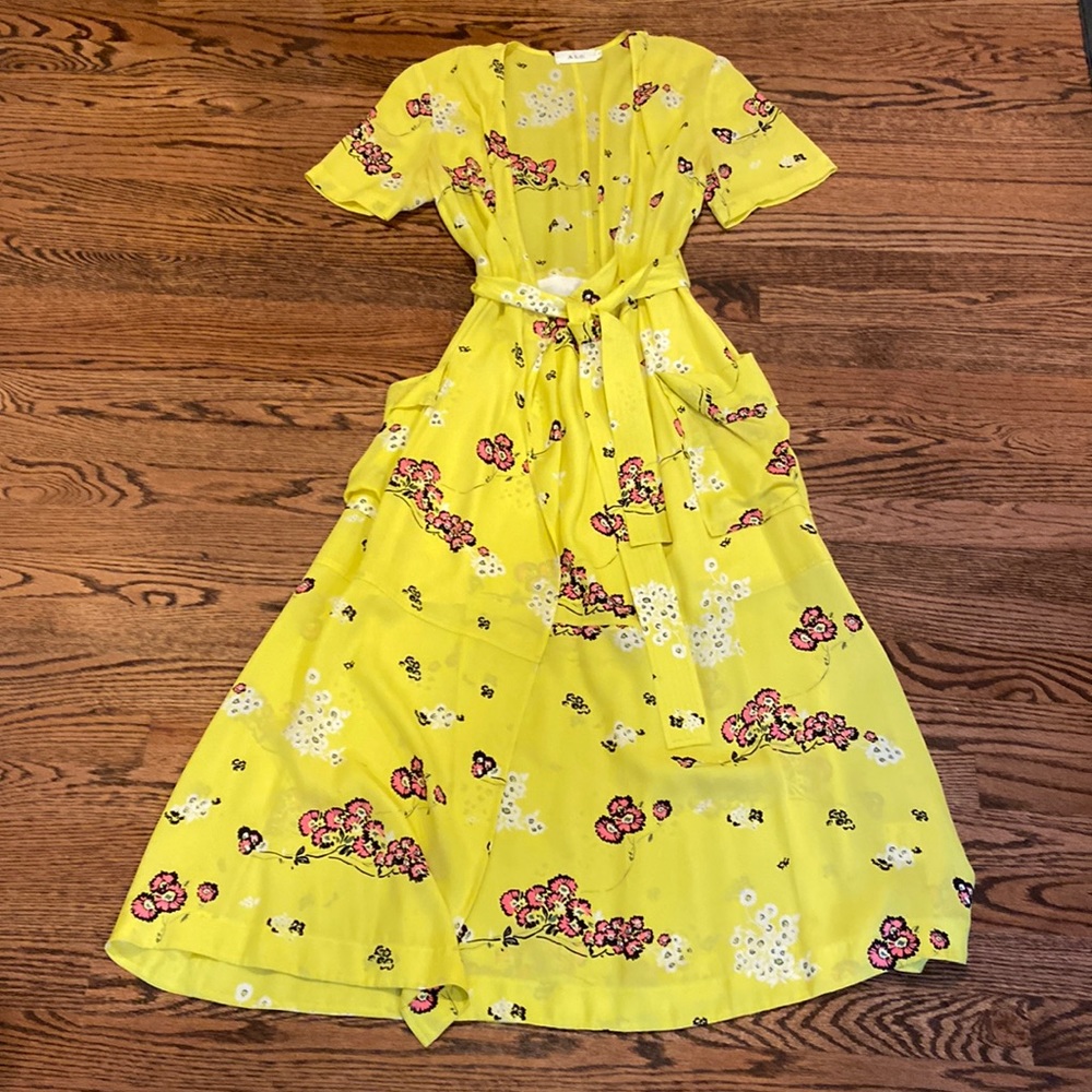 ALC Floral Print Wrap Dress